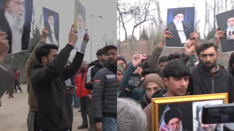 कश्मीर के कई इलाकों में ईरान के सपोर्ट में प्रदर्शन, अमेरिका-इजरायल विरोधी नारे लगे