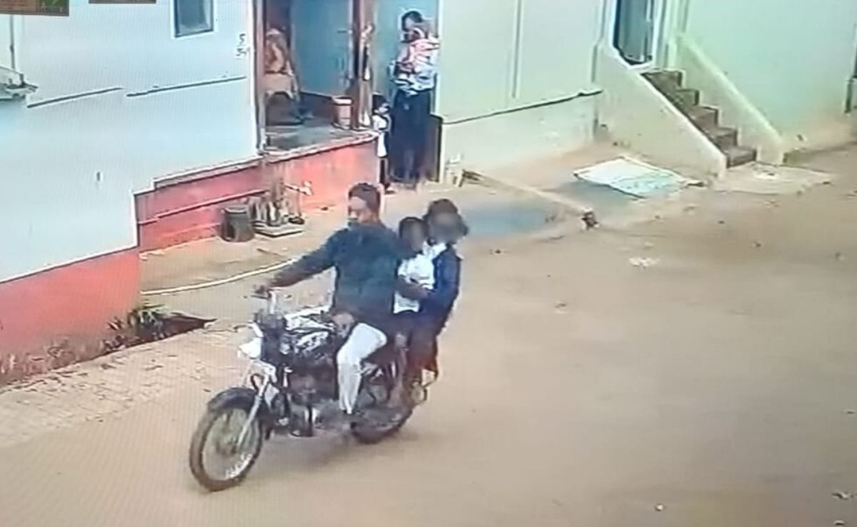 On Camera, Man Kidnaps 2 School Students, Gets Caught After Bike Crashes