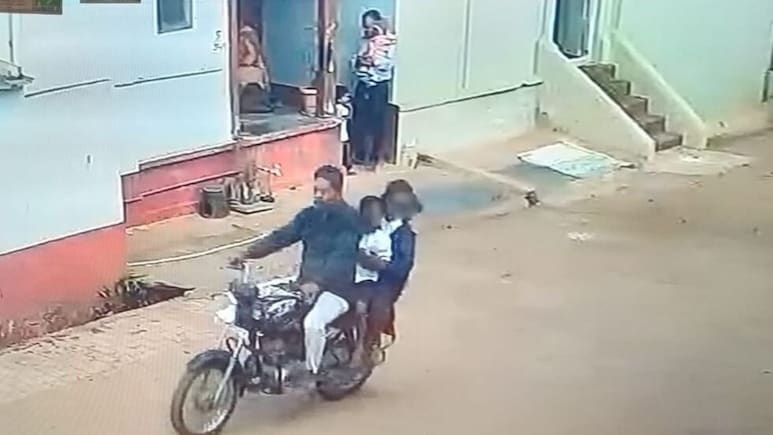 On Camera, Man Kidnaps 2 School Students, Gets Caught After Bike Crashes