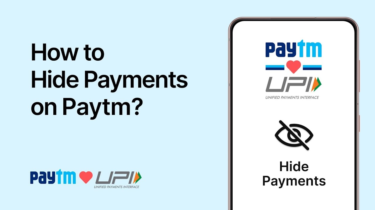 paytm hide payment