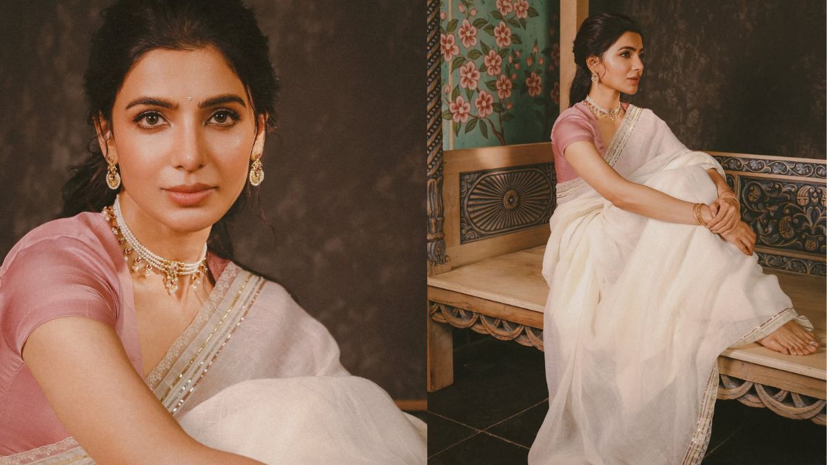 Samantha Ruth Prabhu Redefines 'Softness' In An Ivory Saree, Pays Tribute To A Telugu Artist
