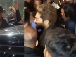 Allu Arjun Shields Wife Sneha Reddy After Being Mobbed By Fans In Hyderabad