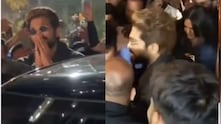 Allu Arjun Shields Wife Sneha Reddy After Being Mobbed By Fans In Hyderabad