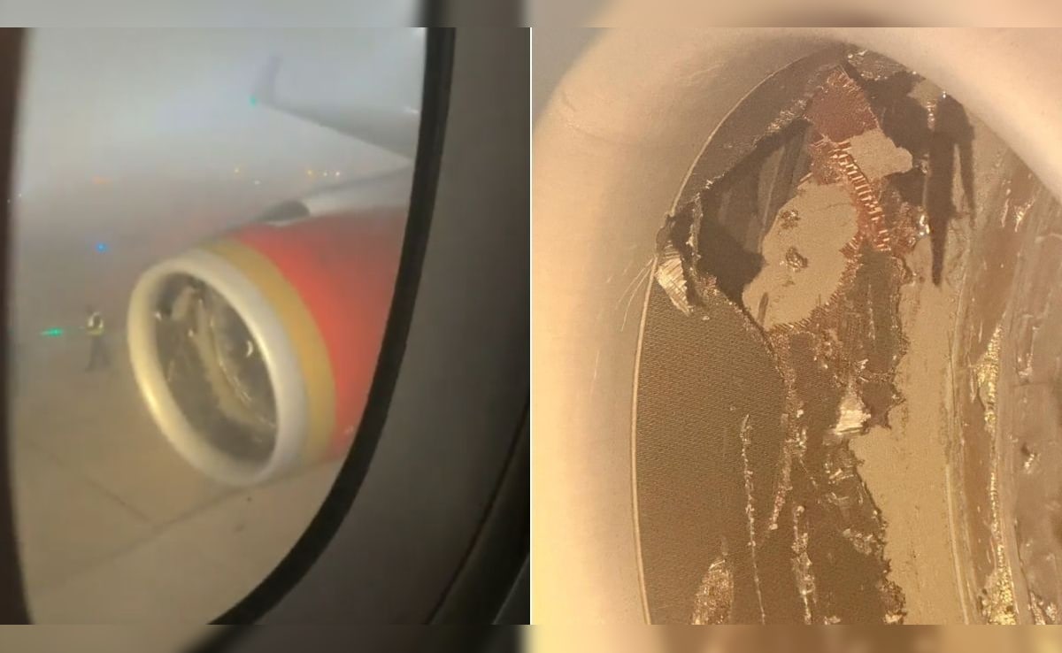 Air India Delhi-New York Flight Engine Sucks In Baggage Container, Damaged