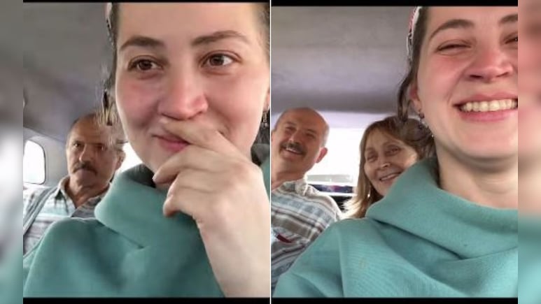 "Why Is Everyone Honking?" Russian Couple Reacts To First Car Ride In India