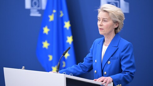 European Commission President Ursula Von Der Leyen Arrives In Delhi