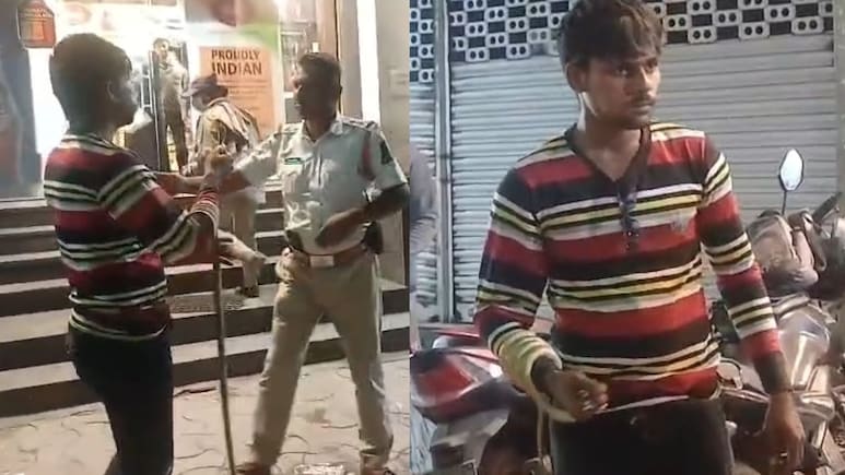 Video: Drunk Driver Threatens Cop With 'Dead' Snake In Hyderabad