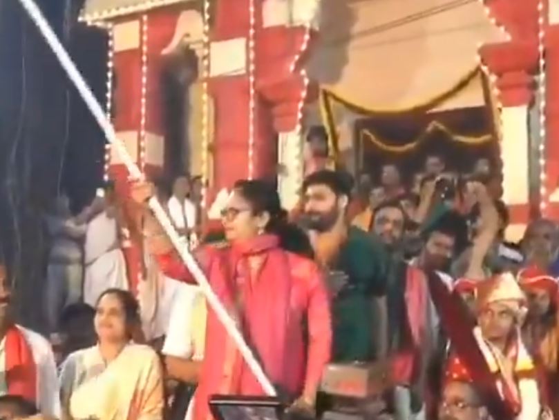 Congress Seeks Action Against Karnataka Official For Waving Saffron Flag