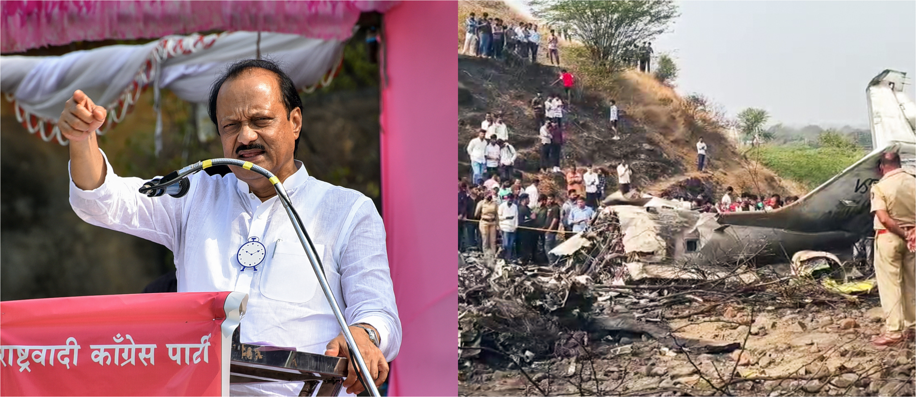 Ajit Pawar Plane Crash Live Updates: Ajit Pawar Dies In Plane Crash Near Baramati, Political Leaders Express Grief