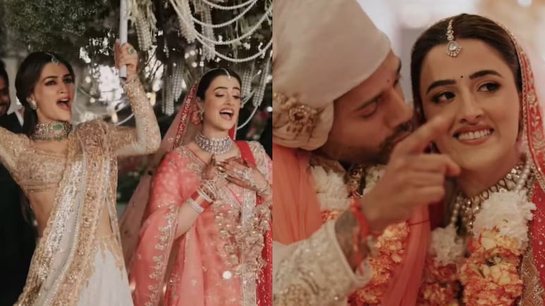 Watch: Nupur Sanon Composed Bridal Entry Song <i>Aisa Milan</i> For 'Love Of Her Life' Stebin Ben