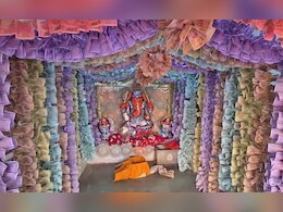 नए साल पर उज्जैन के पूर्णानंद गणपति मंदिर का अनोखा श्रृंगार, 21 लाख के नोटों और सोने की चेन से सजाया