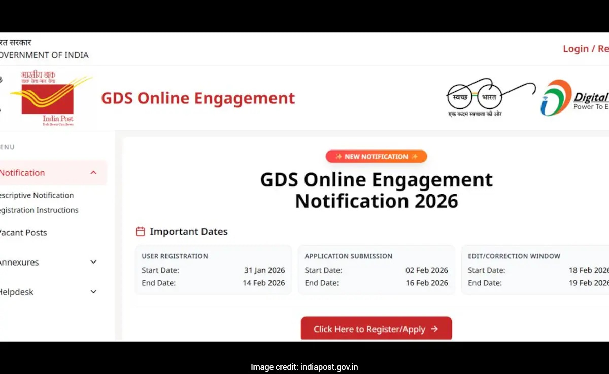India Post GDS Recruitment 2026: Registration Begins For 28,740 Posts, Check Details