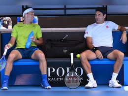 Roger Federer Practises With Casper Ruud Ahead Of Exhibition Match At Australian Open 2026