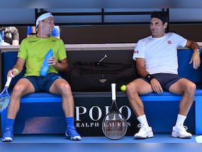 Roger Federer Practises With Casper Ruud Ahead Of Exhibition Match At Australian Open 2026