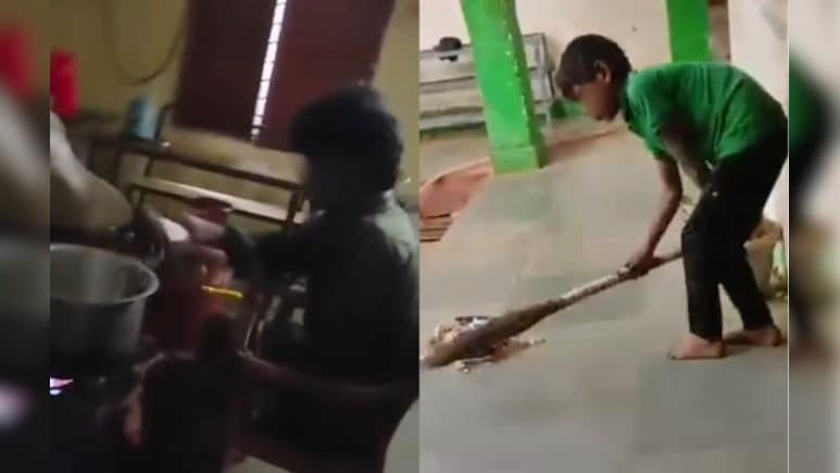 पढ़ाई की जगह हॉस्टल में बच्चे कर रहे काम! कोई बना रहा चाय, तो कोई लगा रहा झाड़ू