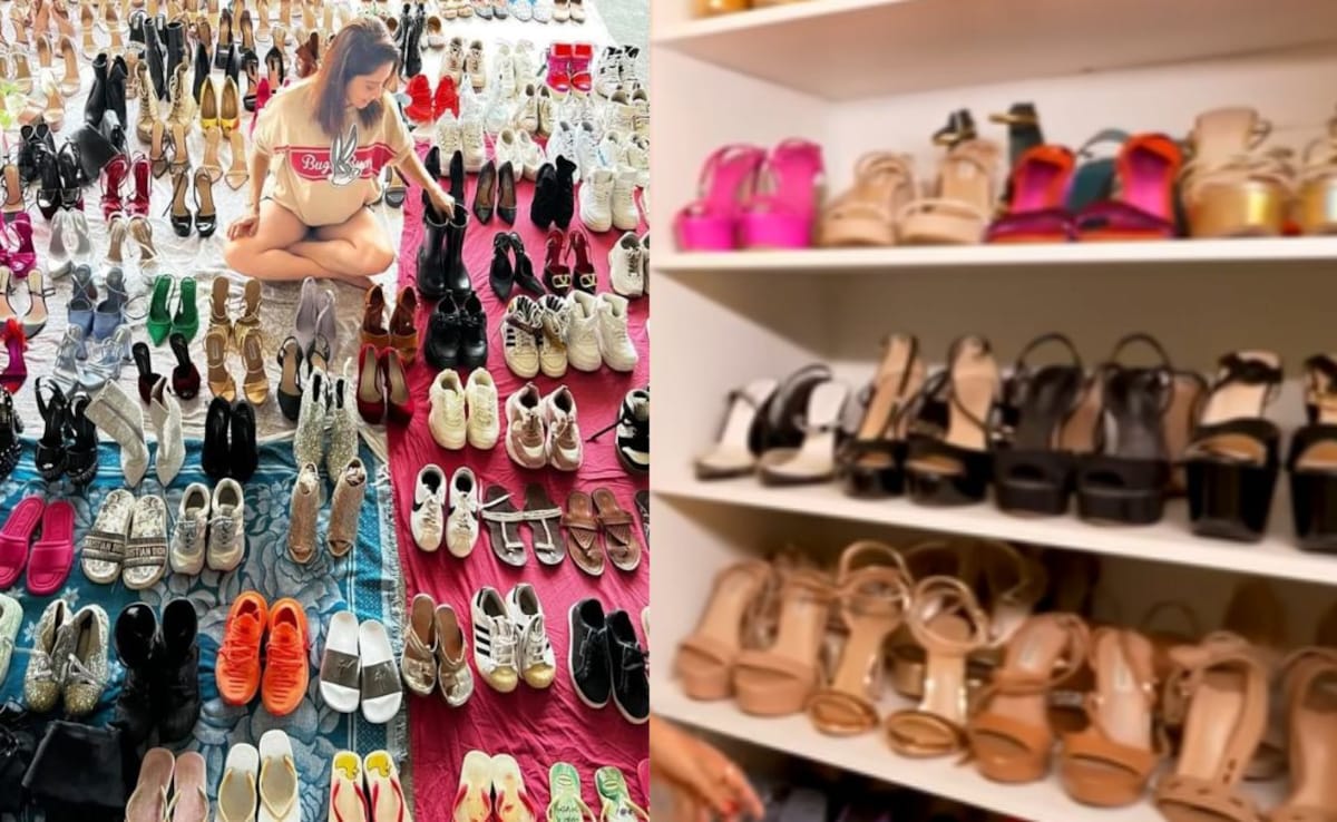 Nushrratt Bharuccha owns more than 200 pairs of shoes. Photo: Nushrratt Bharuccha/ Instagram, Farah Khan/ YouTube