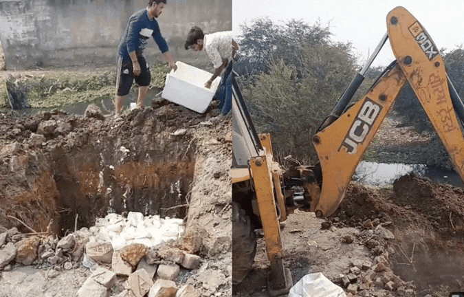 VIDEO: जेसीबी से नष्ट किया 1700kg नकली पनीर! 2025 में 9700 किलो एनालॉग पनीर और खोवा जब्त