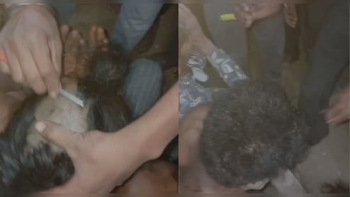 गौतस्&zwj;करी के आरोपियों को तालीबानी सजा! 4 युवकों का कराया मुंडन; भौंह और आधी मूंछे भी काटी