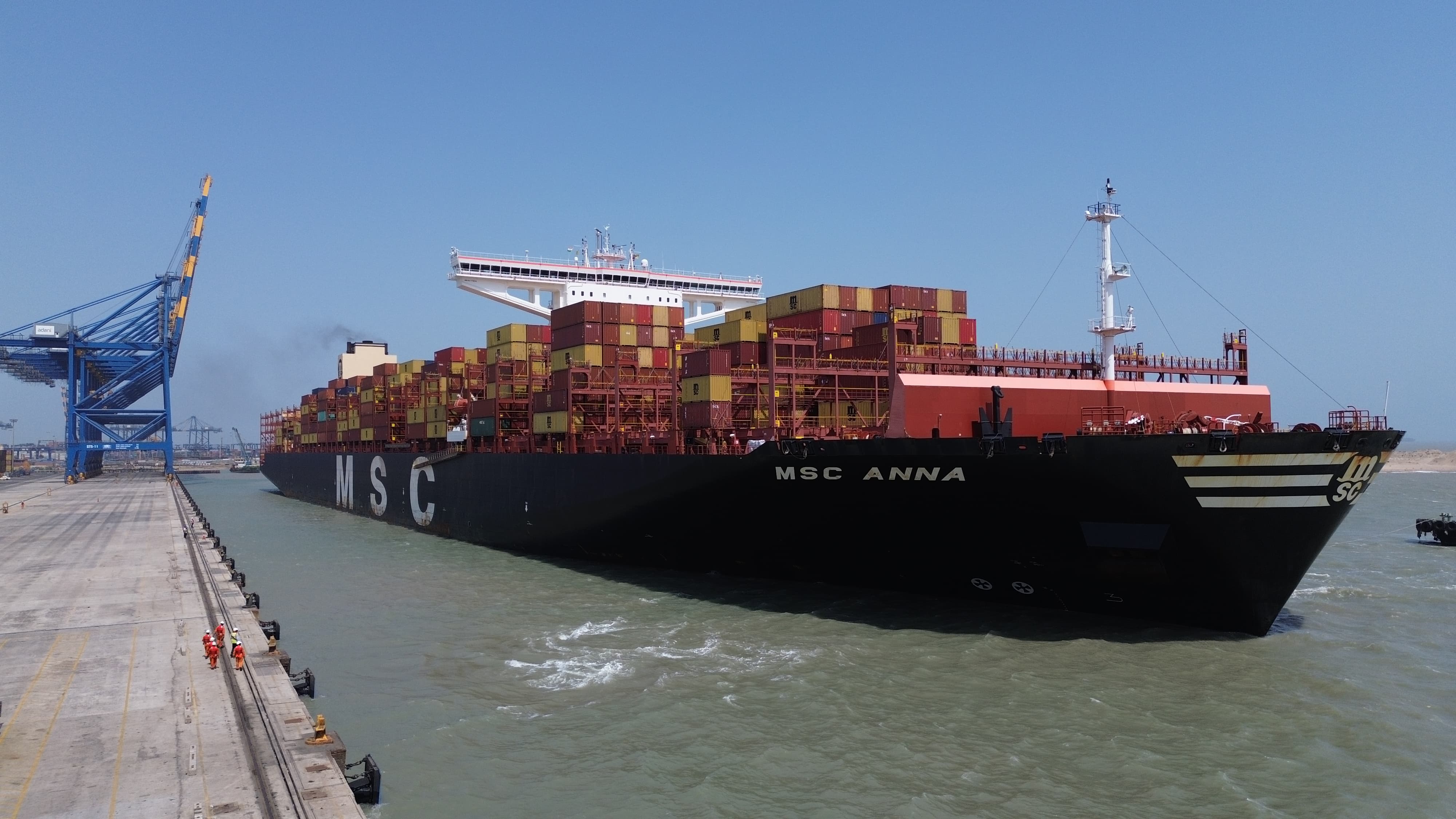 Adani Ports Sets A New Record, Largest Container Ship Docks At Mundra Port