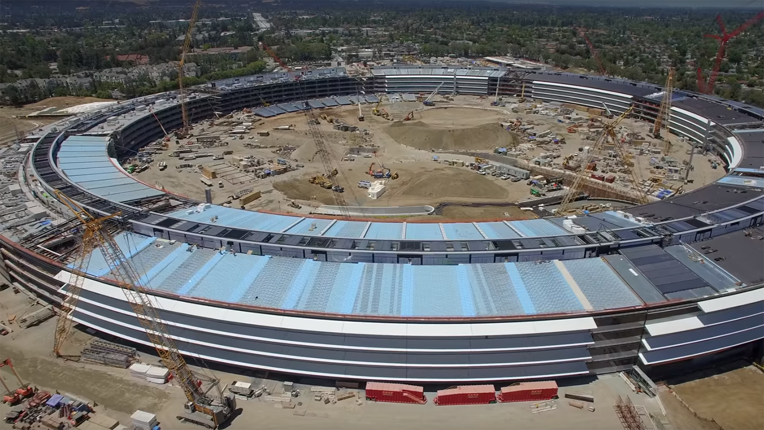Watch: Drone Footage of Apple&rsquo;s Nearly Complete Spaceship  Campus