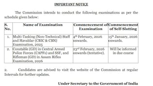 CGL से लेकर MTS तक, नए साल पर SSC ने जारी किया एग्जाम कैलेंडर