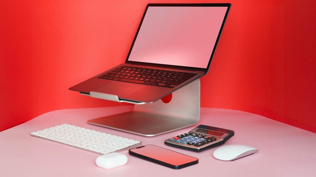 Adjustable laptop stand designed for improved screen height and everyday desk comfort