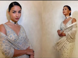 Alia Bhatt Stuns In An Ivory Saree At Friend's Wedding Reception In Mumbai