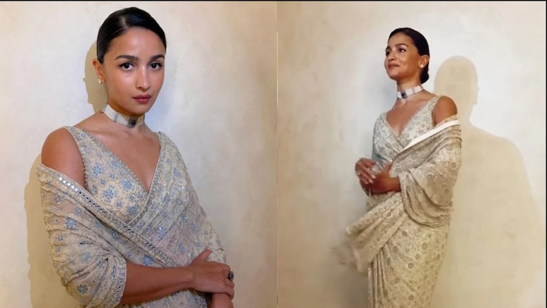 Alia Bhatt Stuns In An Ivory Saree At Friend's Wedding Reception In Mumbai