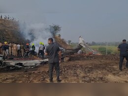 अजित पवार के प्&zwj;लेन क्रैश का वीड&zwj;ियो आया सामने, धुएं का उठा गुबार&nbsp;