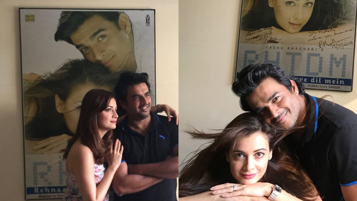 Dia Mirza Joins Viral 2016 Trend, Drops <i>Rehnaa Hai Terre Dil Mein</i> Throwback Pictures With R Madhavan