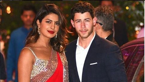Priyanka-Nick Spotted at Akash-Shloka Pre-Engagement Bash
