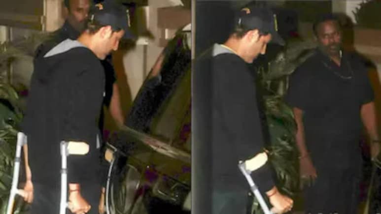Hrithik Roshan Attends Party Using Crutches, Fans Concerned