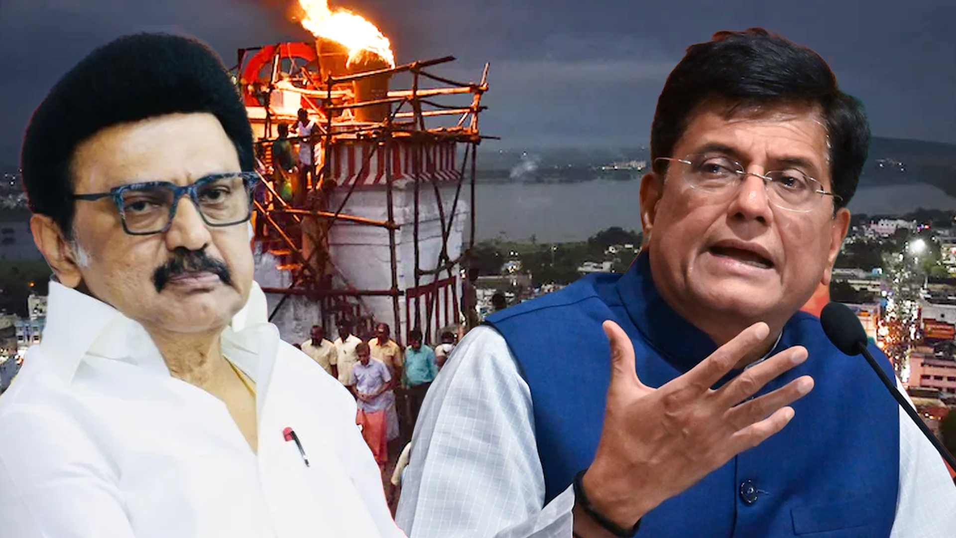 "Anti-Hindu Mindset Exposed": Piyush Goyal Slams MK Stalin Over Lamp Ban