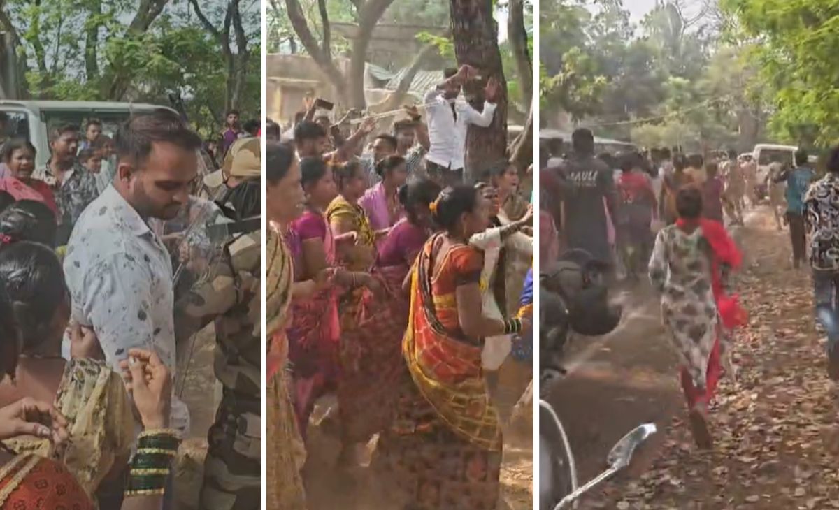 मुंबई में अतिक्रमण हटाने गई थी पुलिस, लोगों ने खदेड़ दिया-Video