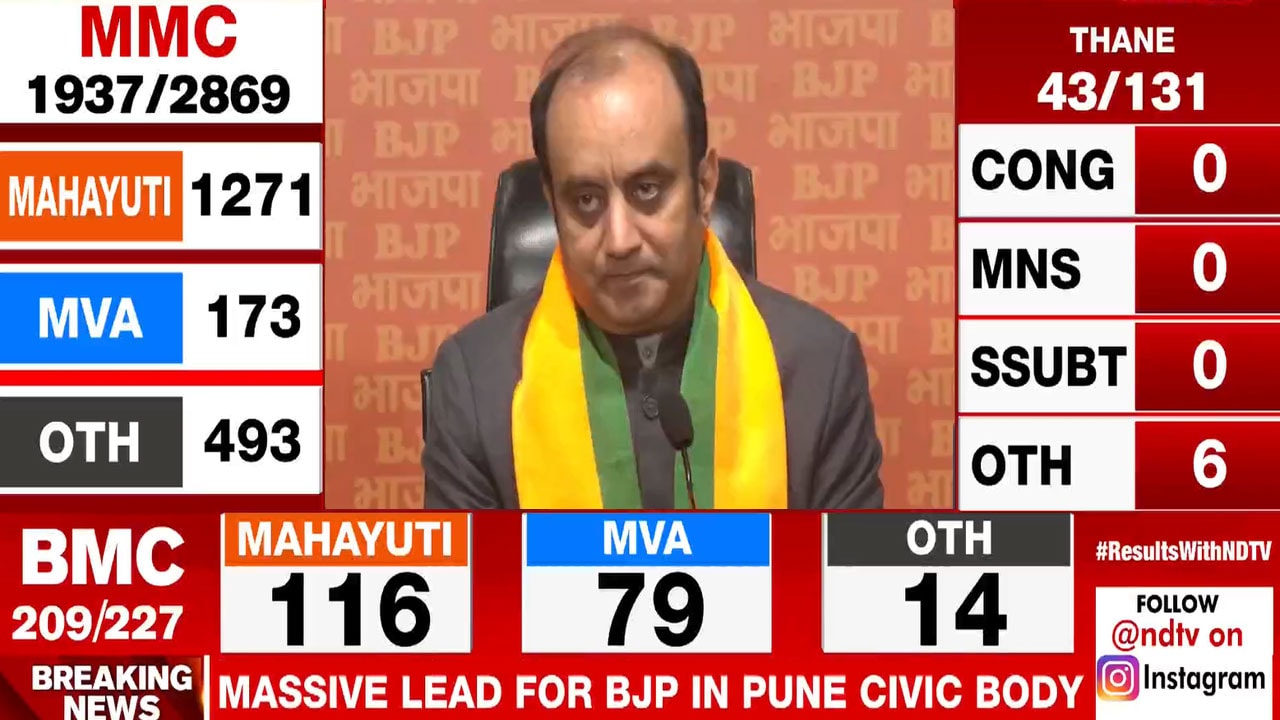 "Grateful To The People Of Maharashtra" : BJP Lauds Mahayuti Lead In BMC polls