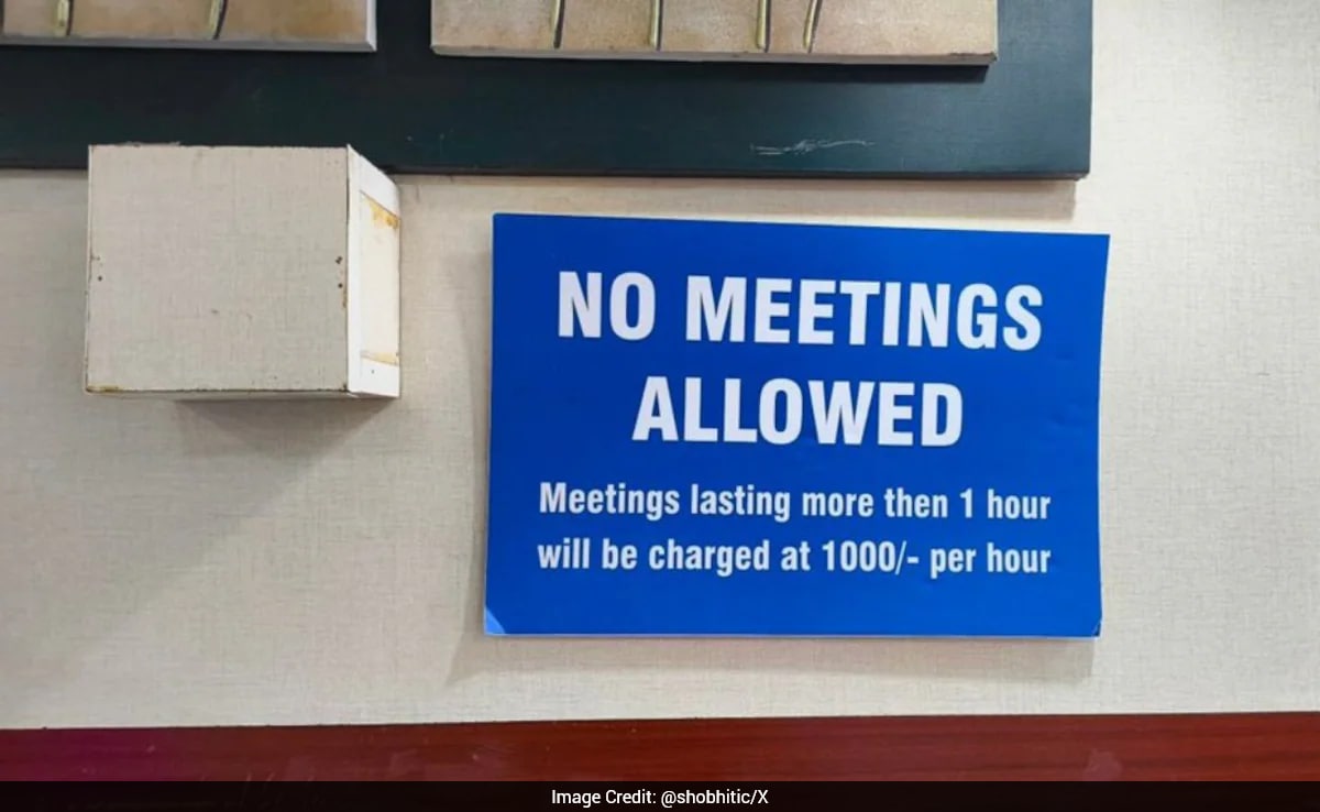 Bengaluru Cafe Charges Rs 1,000 Per Hour For Long Meetings, Notice Goes Viral