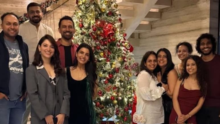 Samantha Ruth Prabhu Shares Unseen Moment From Christmas Celebration With Raj Nidimoru And Tamannaah Bhatia