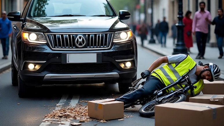 डॉक्टर का कारनामा: डिलिवरी ब्वॉय को पहले टक्कर मारी, विरोध करने पर गाड़ी वापस घुमाकर कुचला