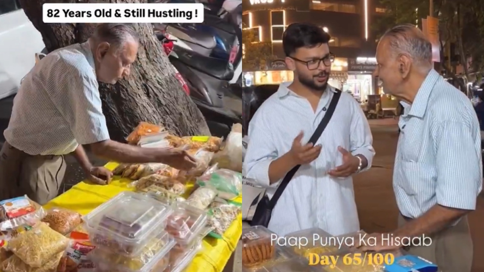 82-Year-Old Man Selling Snacks In Borivali Goes Viral For His Work Ethic