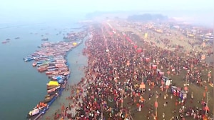 Magh Mela 2026: Stunning Drone Visuals Show Devotees Taking Holy Dip In Prayagraj