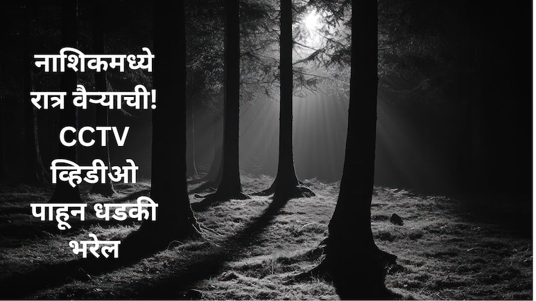 CCTV Video : नाशिकमध्ये भीतीचं सावट, सोसायट्यांमधील लोक अलर्ट मोडवर, रात्री अचानक कुत्रे भुंकू लागले अन्..
