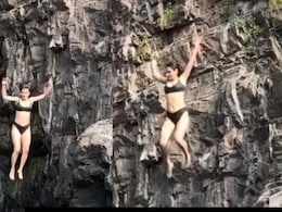 'दंगल' एक्ट्रेस ने पहाड़ से नदी में छलांग का वीडियो किया शेयर तो फैंस ने पकड़ ली ये गलती