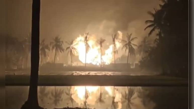 ONGC Oil Well Fire Rages For 2nd Day In Andhra, People Shifted To Camps