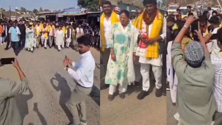 स्कूली बच्चों से कांग्रेस नेता का स्वागत, प्रशासन सख्त, प्रधान पाठक निलंबित