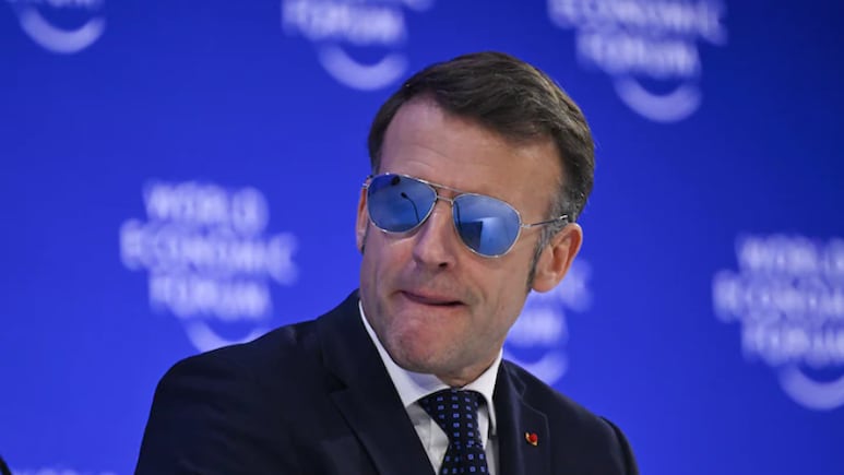 'Beautiful, But What The Hell Happened?' Trump Mocks Macron's Glasses In Davos Speech