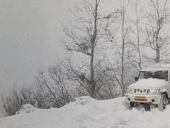 लाहौल स्पीति में भारी बर्फबारी, सड़कें बंद, बिजली गुल, बसों के पहिए भी जाम