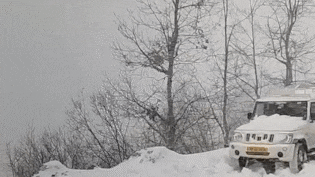 लाहौल स्पीति में भारी बर्फबारी, सड़कें बंद, बिजली गुल, बसों के पहिए भी जाम