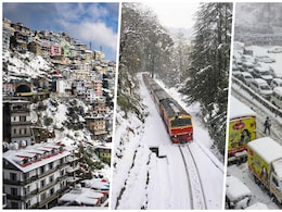 पहाड़ों पर बिछी बर्फ की चादर तो लगा ट्रैफिक जाम और पर्यटक परेशान... देखें शिमला से श्रीनगर तक बर्फबारी की तस्&zwj;वीरें