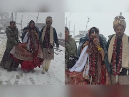 चारों तरफ बर्फ, बीच में अग्नि के फेरे...शिव-पार्वती के धाम से वायरल हुई मेरठ के कपल की शादी