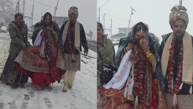 चारों तरफ बर्फ, बीच में अग्नि के फेरे...शिव-पार्वती के धाम से वायरल हुई मेरठ के कपल की शादी